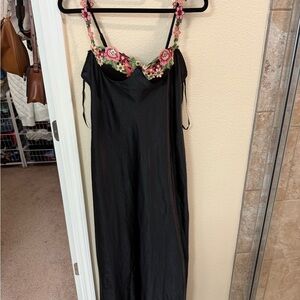 ShowPo Black Dress Formal Maxi Dress with Colorful Embroidery